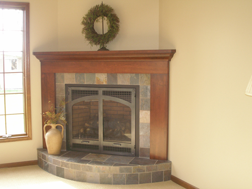 CORNER FIREPLACE